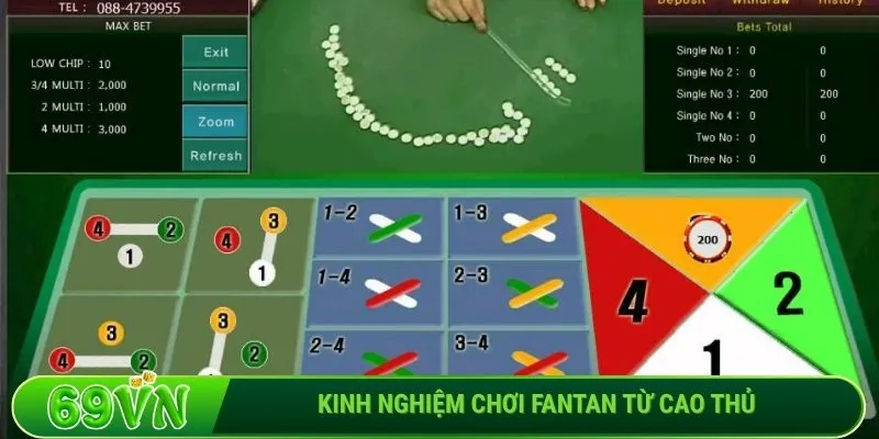 Kinh nghiệm chơi Fantan từ cao thủ